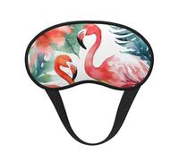 Flamingos Watercolor Tropics Sleep Mask Soft Comfortable Eye Mask with Adjustable Strapblackout Eye Sleep Shade Cover for Women Girls Men Travel Yoga Nap Shift Work
