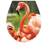'Flamingos' WC Seat Sticker Toilet Lid Cover Bathroom Art 32x38cm