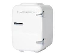 Flamingueo Mini Fridge - Small Fridge 4L, 12 V/220 V, Mini Room Fridge, Hot and Cold Function, Mini Fridge, Cosmetic Fridge, Mini Bar