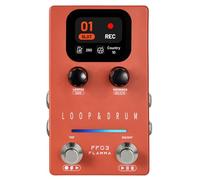 FLAMMA FF03 Looper Pedal Drum Machine, Drum Looper Guitar Pedal with LED Indicators, 160 Min Recording, 121 Drum Grooves, 40 Loop Slots, Undo/Redo, Fade Out, Sync Mode, USB & Headphone Out
