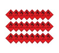 Flammable Gas 2 Hazard Diamond Multi Pack 100mm x 100mm Strong Adhesive Vinyl Stickers for Safety (24)