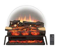 FLAMME 23’’/58cm Portable Basket Electric Fire, 1000W/2000W Heater, Log Set, Crackling Sound Effect, Remote Control