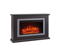 FLAMME 47" Freestanding Electric Fireplace Suite, Evora, Espresso Oak