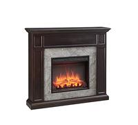 FLAMME 48" Freestanding Electric Fireplace Suite, Beaumont, Espresso Oak