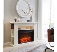 Flamme 51" Lipson Freestanding Fireplace Suite White Multiple Colours Available