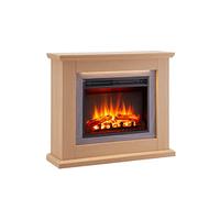 FLAMME Evora Fireplace with 39'' surround with 2kW Fireplace Heater Natural Oak Multiple Colours Available