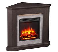 FLAMME Howick Corner Fireplace with 38'' surround with 2kW Fireplace Heater Espresso Oak Multiple Colours Available