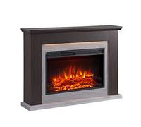 FLAMME Ingleton Fireplace with 48" surround with 2kW Fireplace Heater Espresso Oak Multiple Colours Available