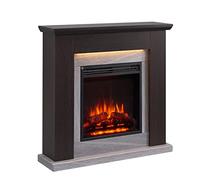 FLAMME Stratford Fireplace with 35" surround with 2kW Fireplace Heater Espresso Oak Multiple Colours Available