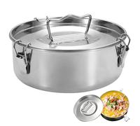 Flan Mold Stainless Steel Flan Pan with Lid and Handle Large Capacity Flan Maker Portable Round Flan Plate for Cheese Cake Chocolate Cupcake PuddingPan