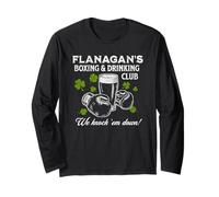 Flanagan’s Boxing & Drinking Club Design - Funny Irish Long Sleeve T-Shirt