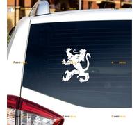 Flanders Sticker Decal Vinyl Coat of Arms Lion Vlaanderen Belgium - 2 Pack White 10.2cm - for Car Boat Laptop Cup No Background Die-Cut