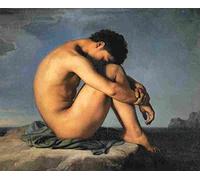 flandrin young man by the sea A4 Art Photo Print