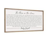 flangairy 32.3"x 16.5" The Man in The Arena Wall Art Framed, Office Decor