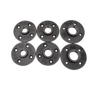 Flange 2Pcs Malleable Cast Iron Pipe Flange Threaded Antique Fixed Base Wall Mounted Fitting Retro Style DN15/20/25/32/40(DN20)