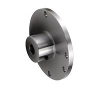 Flange Back Plate for Spindle Thread Chuck, Flange Adapter High Manganese Steel Coupling with Keyway 1piece(125 * 16mm)