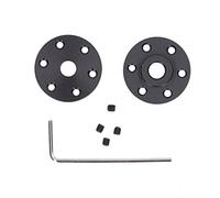 Flange Bearing Coupling, Rigid Flange Coupling for RC Model Motor, Electroplated Aluminum Alloy Guide Shaft Support Coupler with Set Screws for 3D Printer Accessories