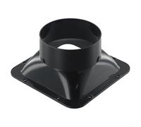 Flange Connector Efficient Air Ducting Connection, Black ABS Plastic Straight Pipe Flanges Duct Ventilation Dryer Vent Connector(100mm)