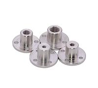 Flange Coupling M3 M4 M6 8mm Flange/nut Motor Guide Shaft Threaded Shaft Support Holder Stainless Steel(M3)
