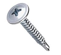 Flange Head Phillips Self Drilling Screws 4.2mm x 50mm (Pack of 25) Modified Truss Zinc Plated Steel Fine Thread Pan Head Pozi Screw for Wood Sheet Metal Plasterboard Plastic Aluminum