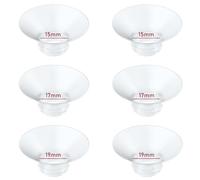 Flange Insert 15/17/19mm 6pcs Compatible with Momcozy M5/M9/M6/S12 Pro/V1 Pro/V2 Pro,for Spectra/Medela/MomMed/eufy/Lansinoh/Elvie Breast Pump, Fit for 24mm Flange/Shield of Most Pumps