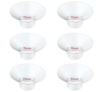 Flange Insert 17/19/21mm 6pcs Compatible with Momcozy M5/M9/M6/S12 Pro/V1 Pro/V2 Pro,for Spectra/Medela/MomMed/eufy/Lansinoh/Elvie Breast Pump,Fit for 24mm Flange/Shield of Most Pumps