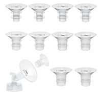 Flange Inserts 10PCS 13/15/17/19/21mm*2 Compatible with Momcozy Air 1/W1/M9/M6/M5/S9pro/S12pro/Spectra/Eufy/Medela/Spectra/Elvie/Lansinoh Breast Pump,Reduce 24mm Tunnel Down to Correct Size