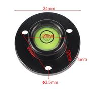 Flange Level with Bull's Eye Bubble for Precision Leveling, 28x16x10.5mm Aluminum Alloy Portable Spirit Level for Construction and Measuring Tools (C)