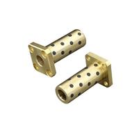 Flange Linear Ball Bearings,2pcs LMK10L LMK12L Square Oil-Free Graphite Copper Bearing Solid Lubricant Brass Bushing 3D Printer Parts)(LMK12L)