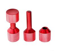 Flange Locating Pins in Aluminum, Designed for Precision in Aligning Pipes Vertically and Horizontally (red)