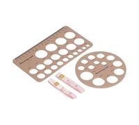 Flange Measurement Tool Sizing Nipple Rulers Set Silicone Breast Pump Round and Rectangle Flange Sizing Measurement Tool for Nursing Mothers (Light Brown)