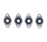 Flange Mounted Bearing Horizontal Trapezoidal Screw Bracket Support Self Aligning Bearing Block for 3D Printer T8 Lead Screw Stainless Steel Silver 4Pcs