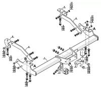 Flange Neck Tow Bar For Renault Trafic 2014-2019 R-128