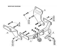 Flange Neck Tow Bar For FORD Transit (2003-2013) F-295