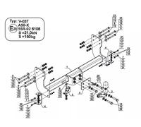 Flange Neck Tow Bar For MAN TGE Van (2017-) V-036