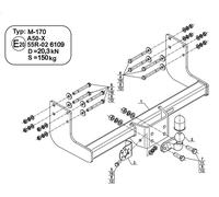 Flange Neck Tow Bar For Mercedes SPRINTER Van NO STEP (2018-) M-170