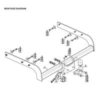 Flange Neck Tow Bar For VW Transporter T4 Box van 1990-2003 V-123