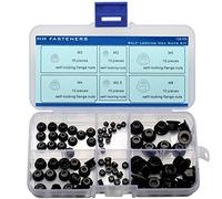 Flange Nut Locking Nut Nylon Lock Nut Assortment Kit, Alloy Steel, Pack of 80