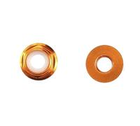 Flange Nut M2 M3 M4 M5 M6 Colored Aluminum Flange Nuts with Nylon Insert - Self-Locking Rivet Nut(Orange,M5-5PCS)