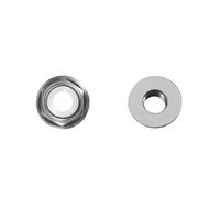 Flange Nut M2 M3 M4 M5 M6 Colored Aluminum Flange Nuts with Nylon Insert - Self-Locking Rivet Nut(Silvery,M5-5PCS)