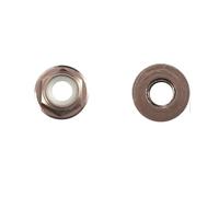 Flange Nut M2 M3 M4 M5 M6 Colored Aluminum Flange Nuts with Nylon Insert - Self-Locking Rivet Nut(Titanium gray,M3-5PCS)