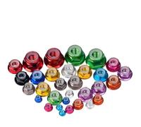 Flange Nut Nylon Insert Lock Nut M2 M2.5 M3 M4 M5 M6 M8 Colorful Aluminum Self-locking Nut Anti-looseNut For RC FPV Racing Drone(Rose red,M5(2pcs))