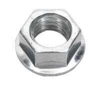 Flange Nut Serrated M10 Zinc Pack of 100 - Sealey FN10 New