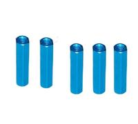 Flange nuts, hex nuts Long Hex Coupling Nuts Aluminum Alloy M3 6mm-60mm Multicolor 10-Pack(Blue,M3x37H5mm)