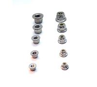 Flange Nuts Self-locking Nylon Insert A2 Stainless Steel Nuts M4 DIN 6926 Pack of 10 M4 (4mm inner diameter)