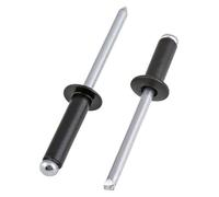 Flange Rivets,Stainless Steel Rivet,Black Aluminium Dome Self-plugging Rivet Round Head Pop Open Hollow Pull Blind Rivets Decoration Nail M2.4-M5(6mm,20pcs(M2.4))(4mm,20pcs(M2.8))