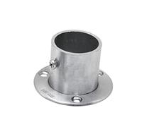 Flange Stainless Steel Closet Wardrobe Rod Holder Socket End Support Bracket Flange for Wardrobe Curtain Cloth Rod 16mm-32mm Plumbing(16mm)