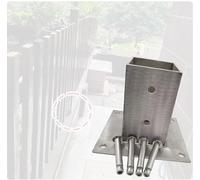 Flange Support Square Base For Gazebo/Pergola/Deck Railing, Wood Fence Post Anchor Base With Screws & Fittings, Construction Post Bracket(20 X 13cm/8 x 5.3in)