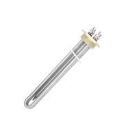 Flange Water Zeater Element DN32 Copper 12V Heating 600W 1 1/4" BSP Submersible Heater DC with Thermostat Tube(Heater Thread Nut)
