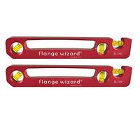 Flange Wizard Standard Pocket Levels, 9 in, 3 Vials (Red, Magnetic, 2 Pack)